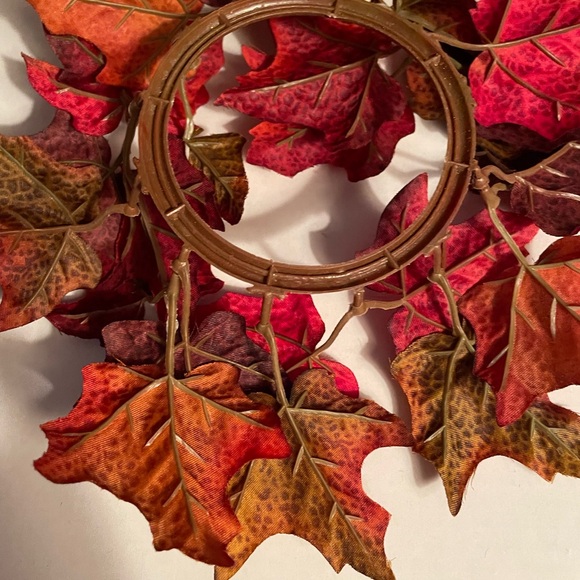 Candle Wreaths, set of 2   Approx 10”.  Rich Fall Leaf Color. - Picture 3 of 8